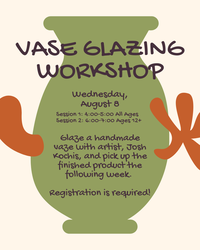 Vase Glazing Workshop Session 2 Ages 12 and up